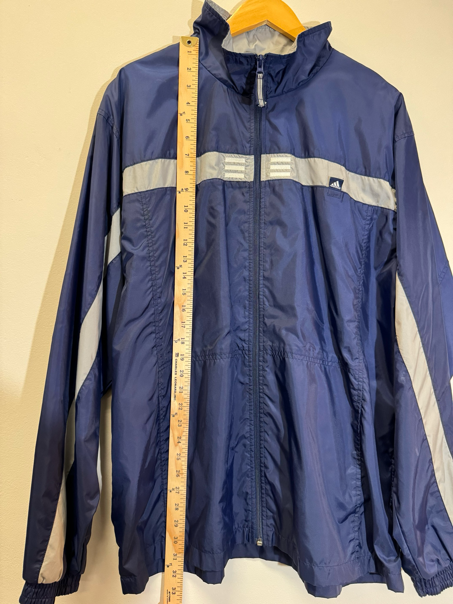 Adidas Track Jacket Navy Size Large Vintage