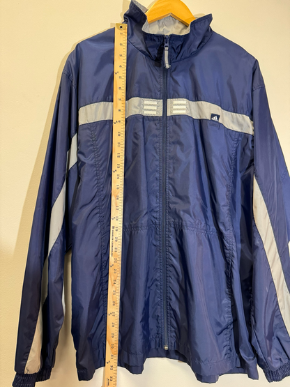 Adidas Track Jacket Navy Size Large Vintage