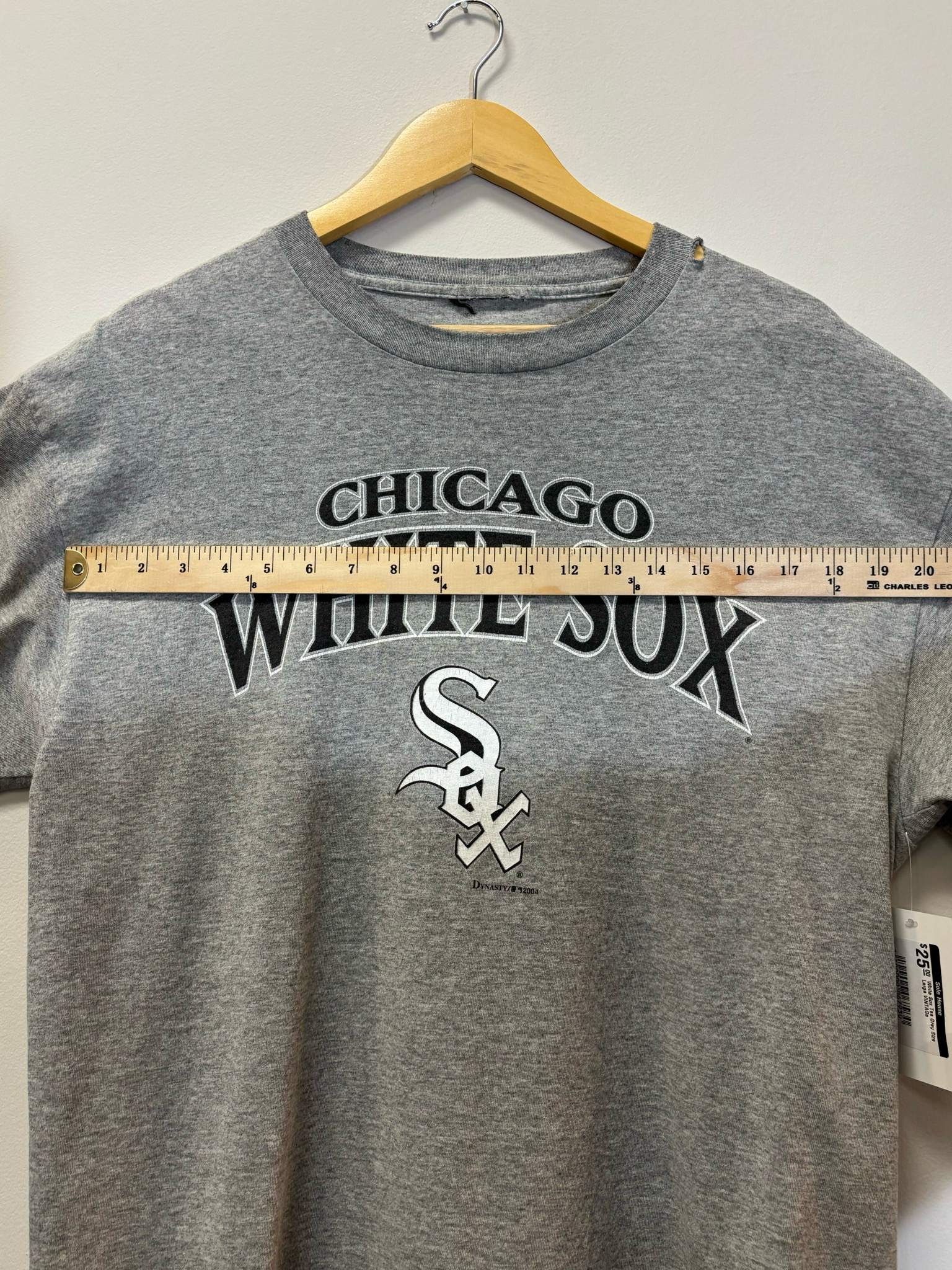 White Sox Tee Grey Size Large Vintage