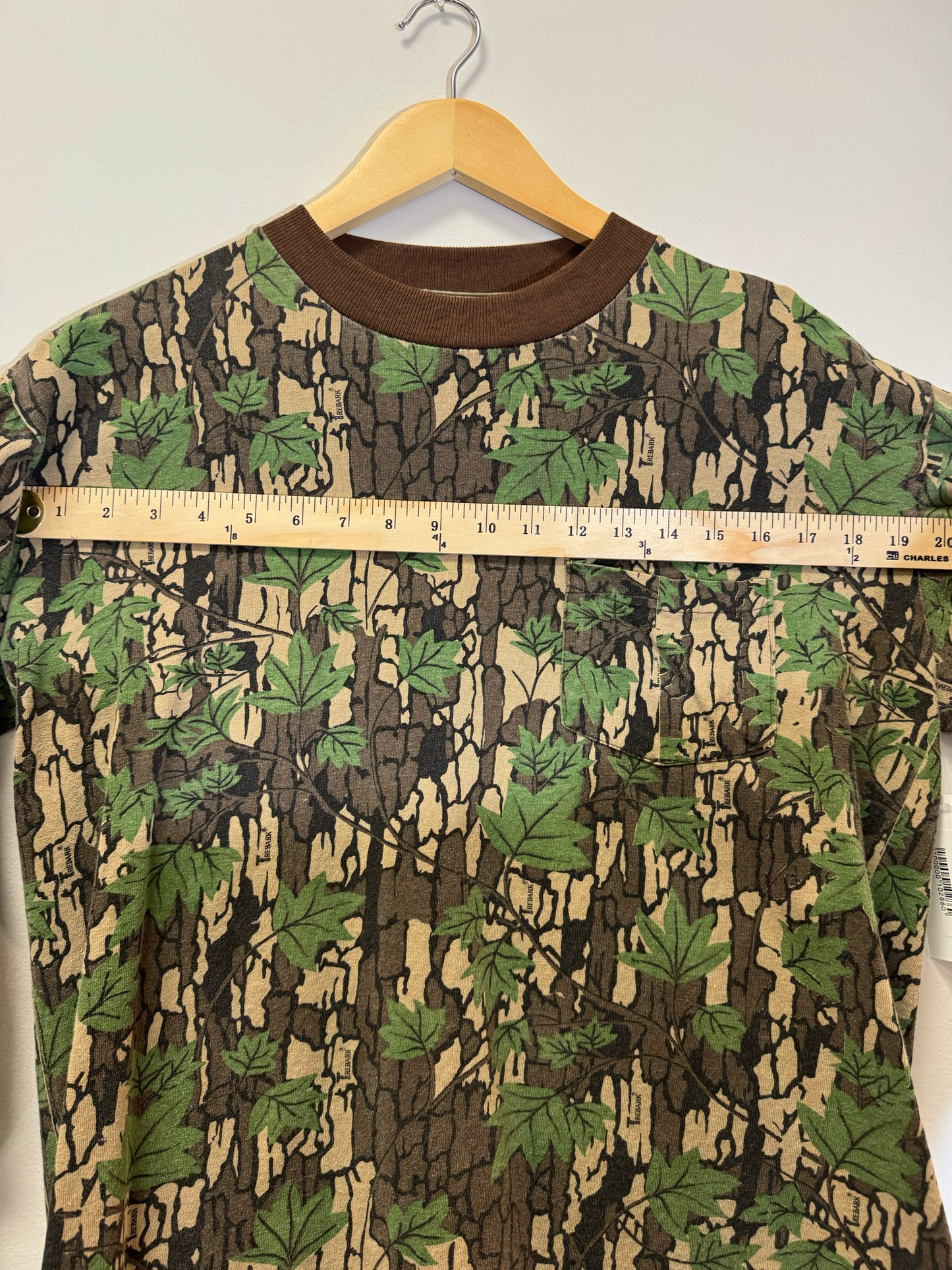 Camo Long Sleeve Trebark Tee Size Large Vintage