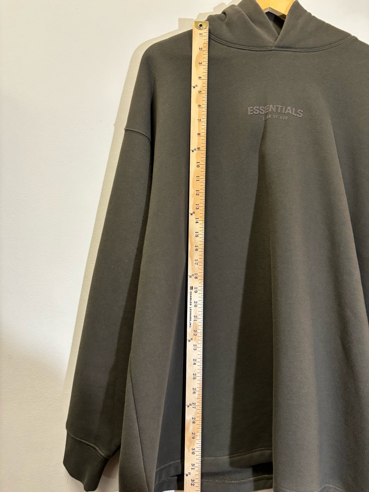 Fear Of God Essentials Hoodie Off Black Relaxed Size XL