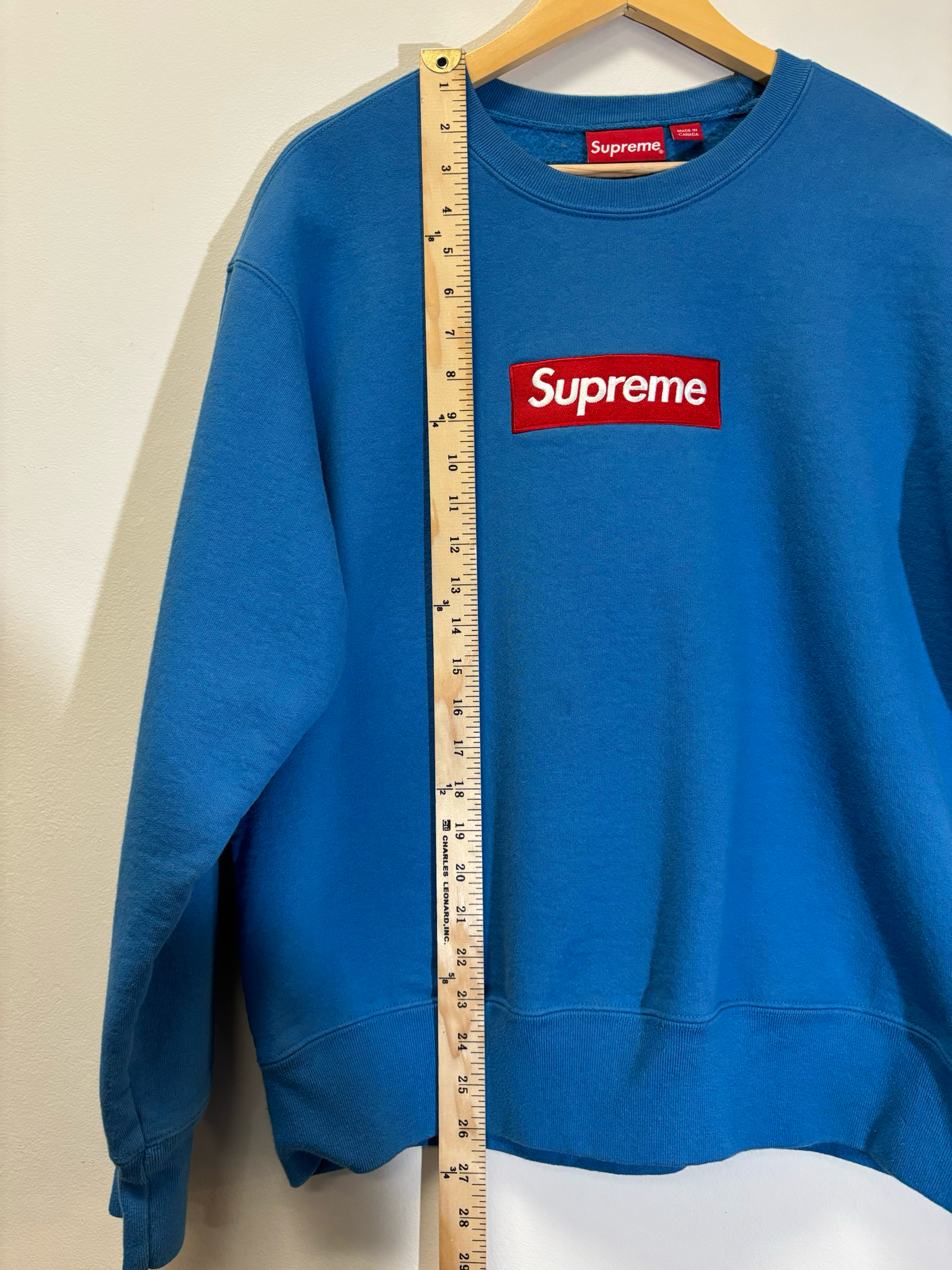 Supreme Crew Neck Box Logo Bright Royal Size Small Pre-Owned