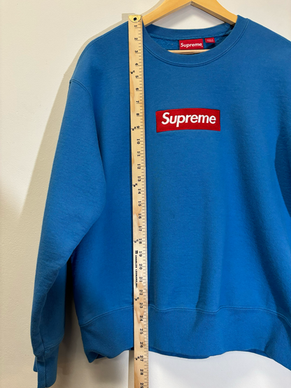 Supreme Crew Neck Box Logo Bright Royal Size Small Pre-Owned