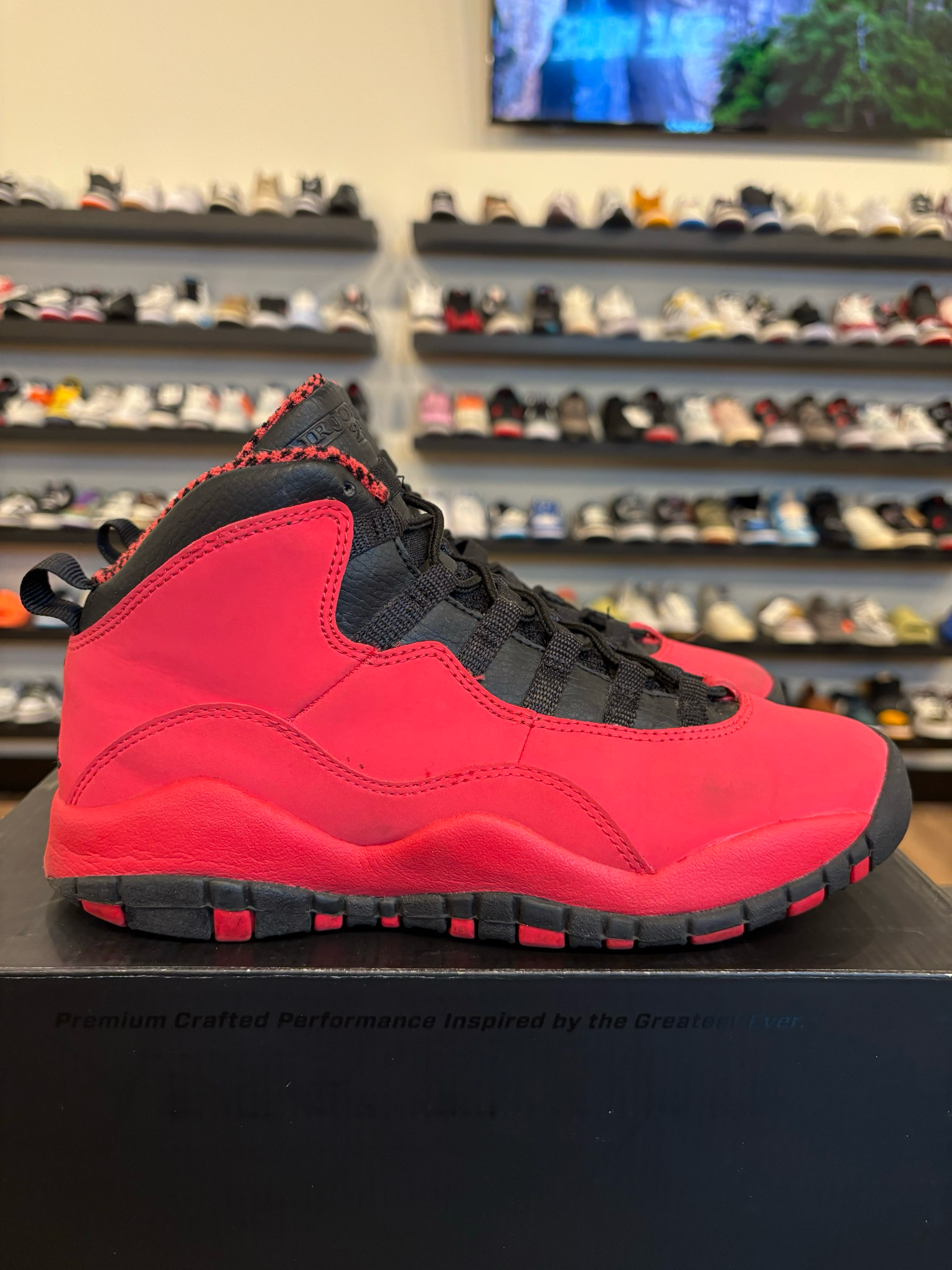 Jordan 10 Fusion Red Size 5.5Y (7W) Pre-Owned