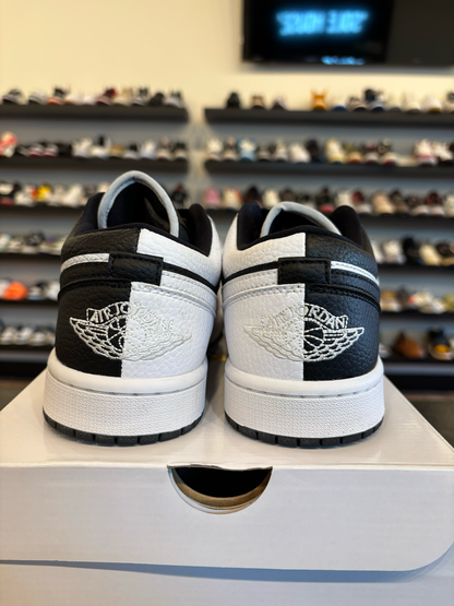 Jordan 1 Low Black White Split Size 8 (9.5W) Pre-Owned