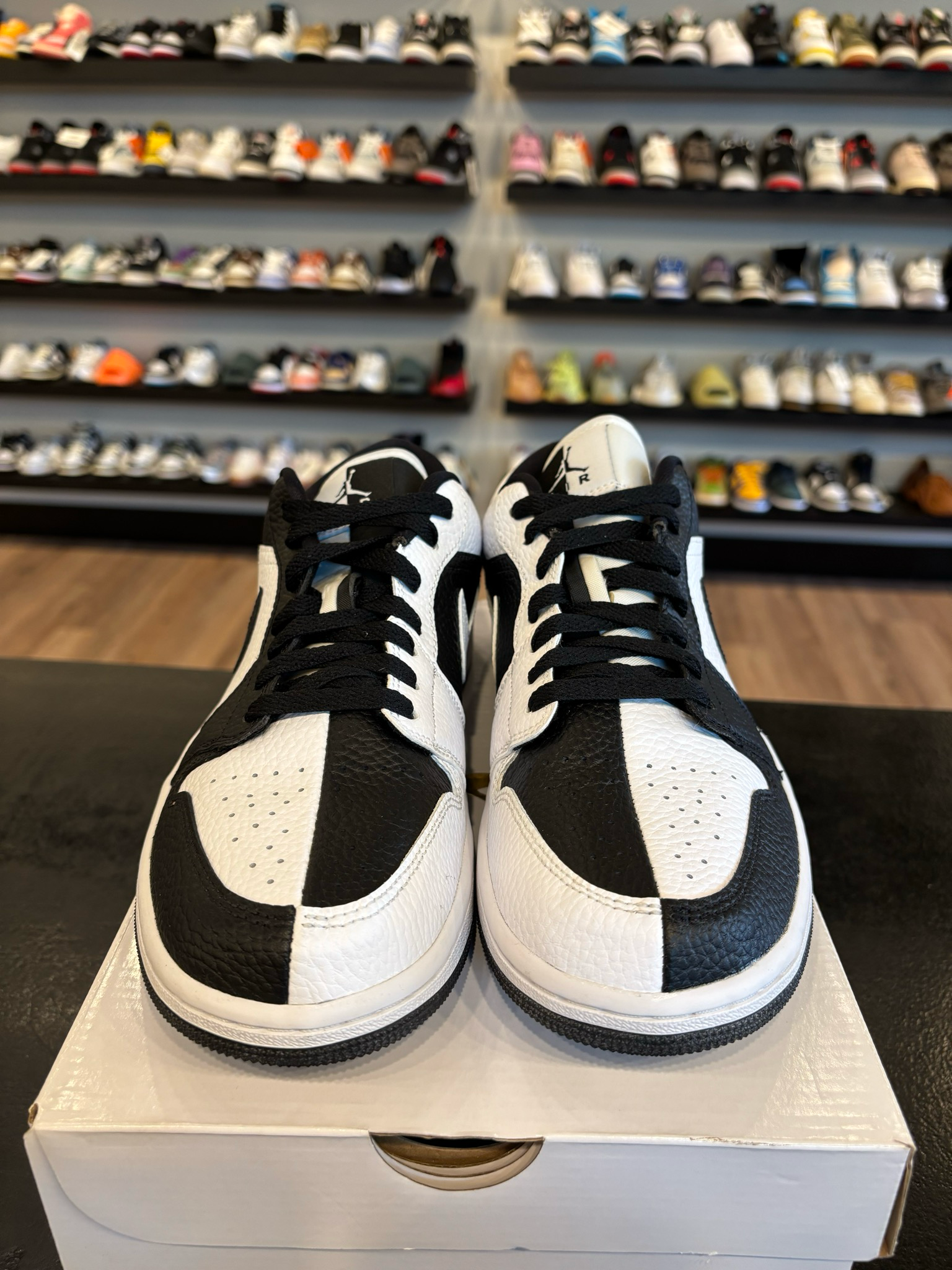 Jordan 1 Low Black White Split Size 8 (9.5W) Pre-Owned