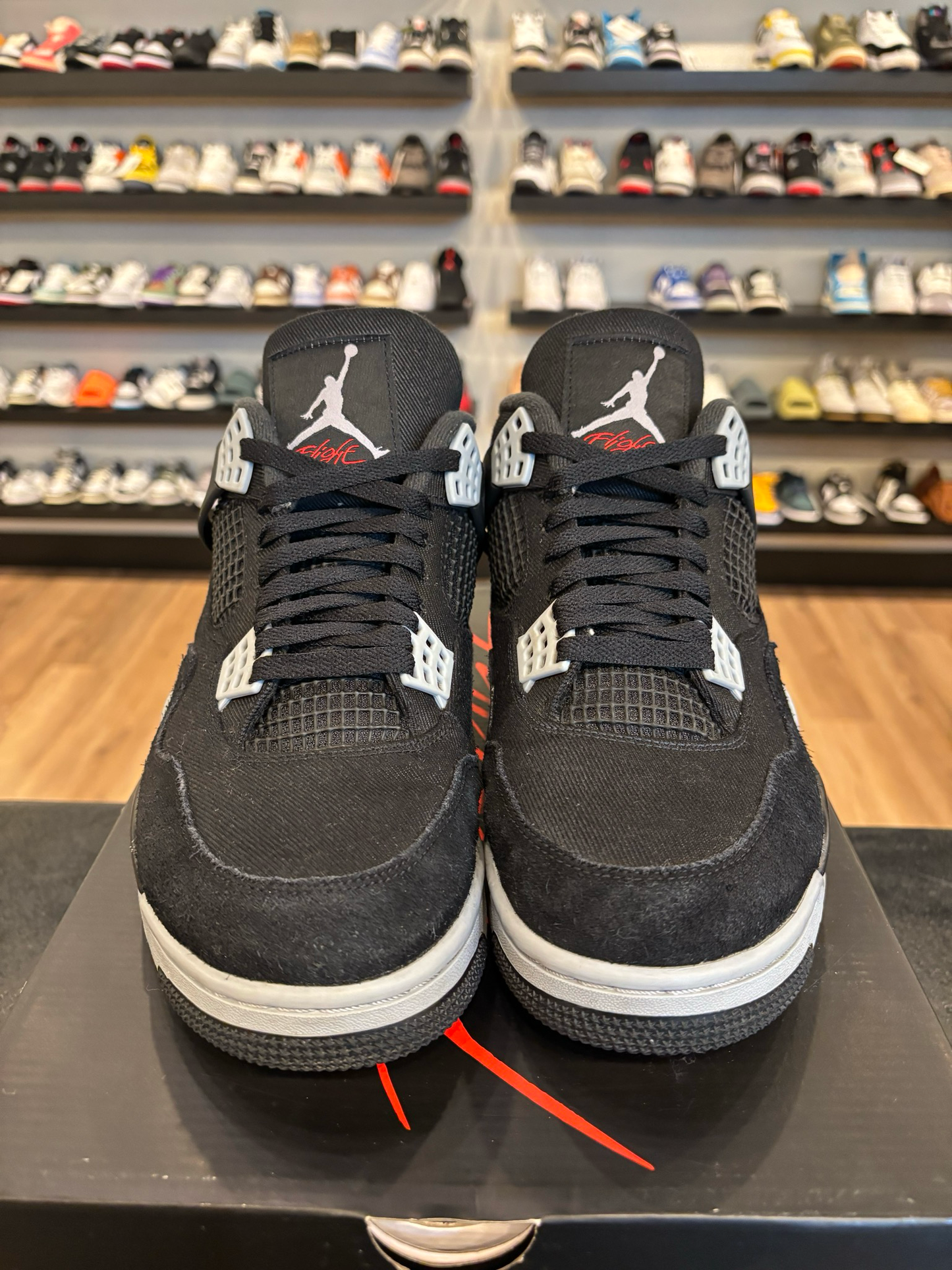 Jordan 4 Black Canvas Size 10 Pre-Owned