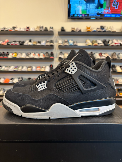 Jordan 4 Black Canvas Size 10 Pre-Owned