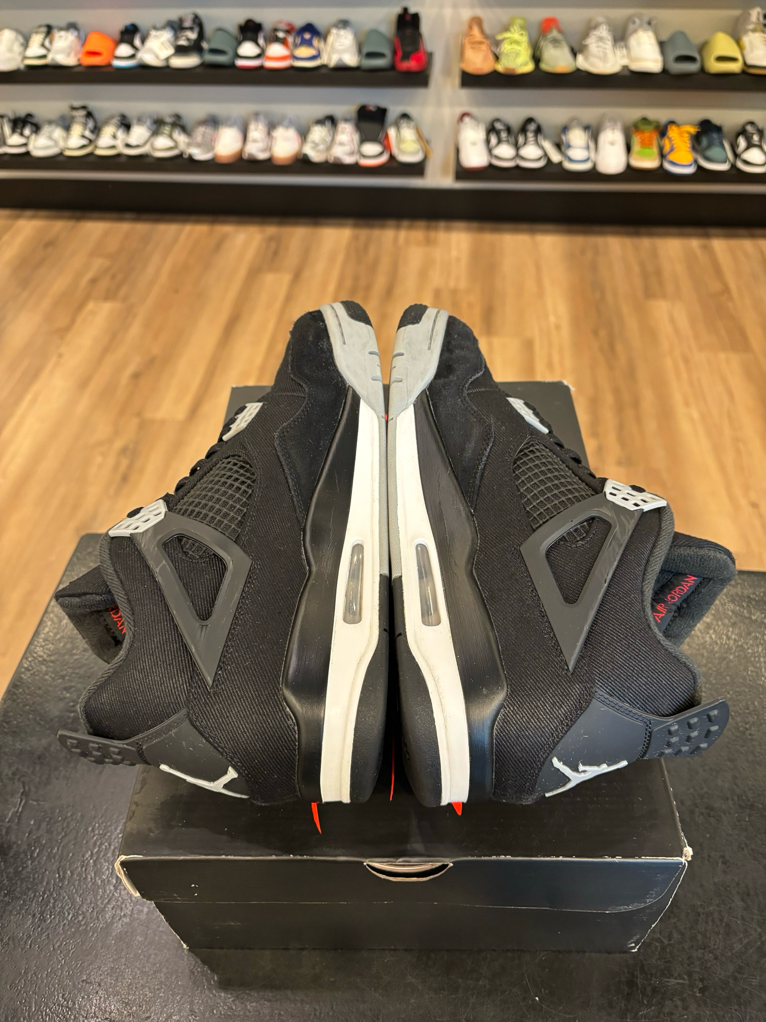 Jordan 4 Black Canvas Size 10 Pre-Owned