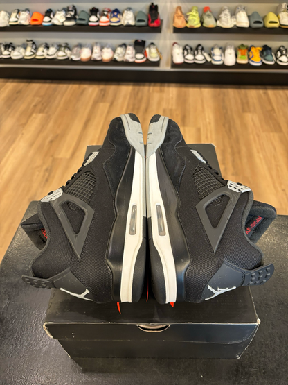 Jordan 4 Black Canvas Size 10 Pre-Owned