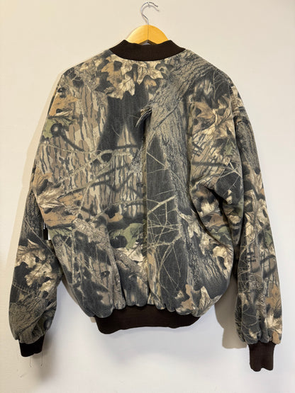 Cabellas Camo Zip-Up Jacket Size Large Vintage