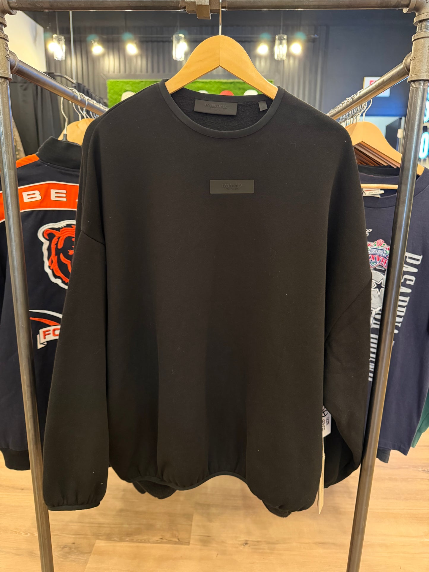 Fear Of God Essentials Black Crew Size Large Brand New