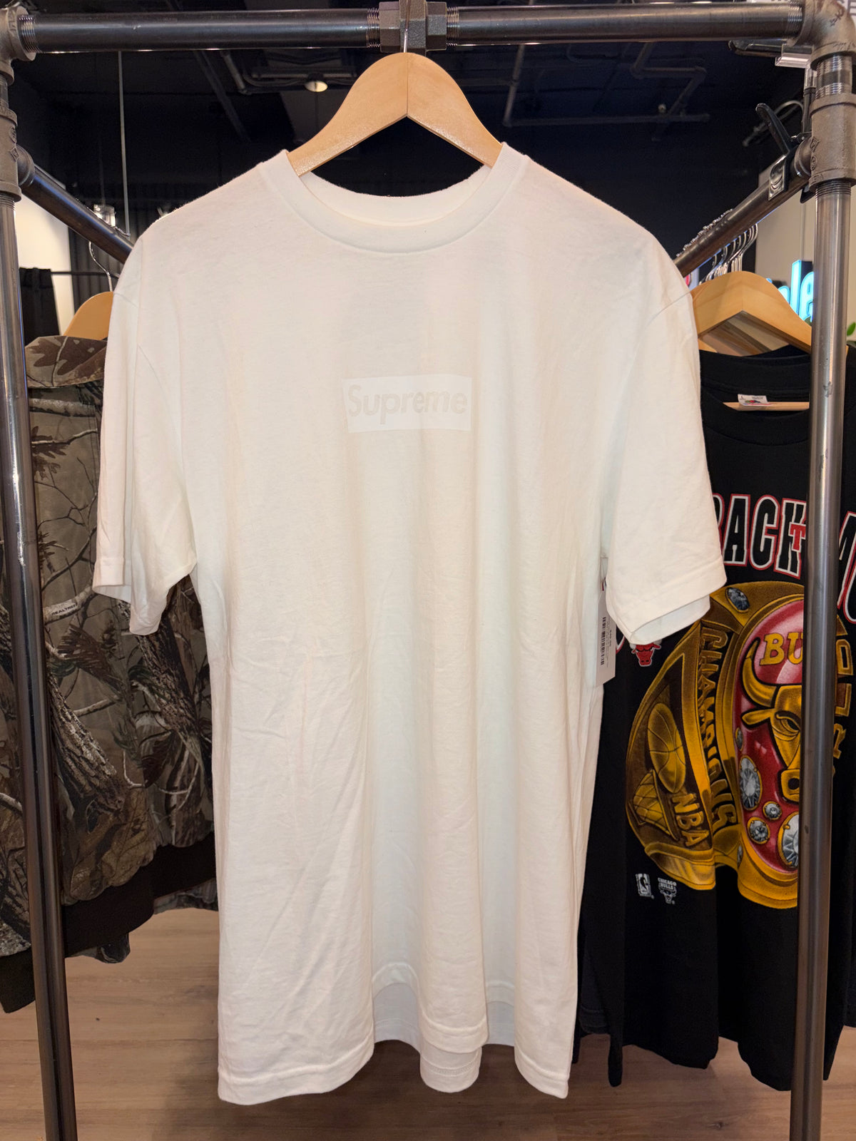 Supreme White Tonal Box Logo Tee Size Large Pre-Owned