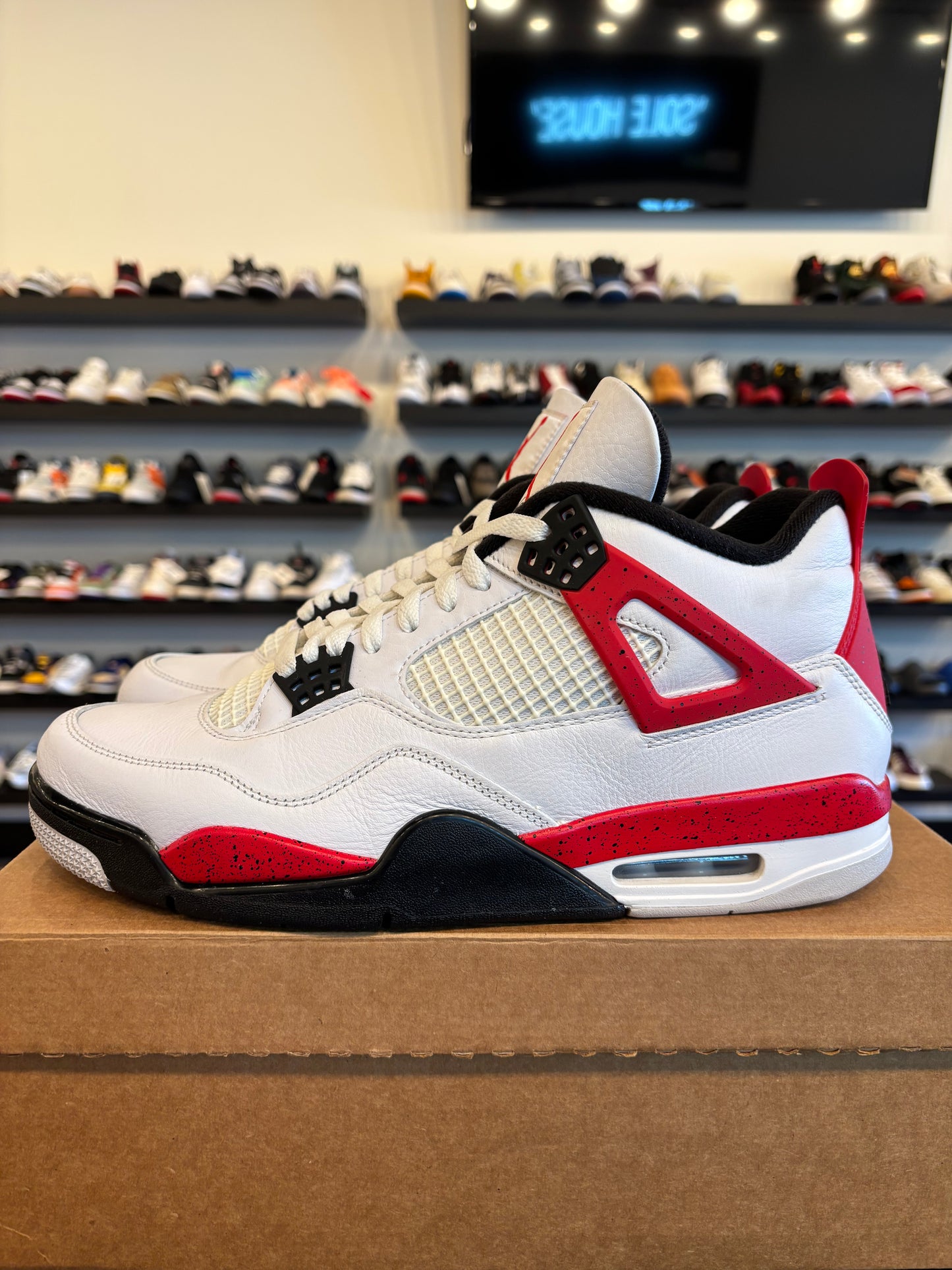 Jordan 4 Red Cement Size 11.5 Pre-Owned (No Box)