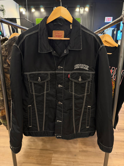 Supreme Levi's Nylon Jacket Black Size XL Pre-Owned
