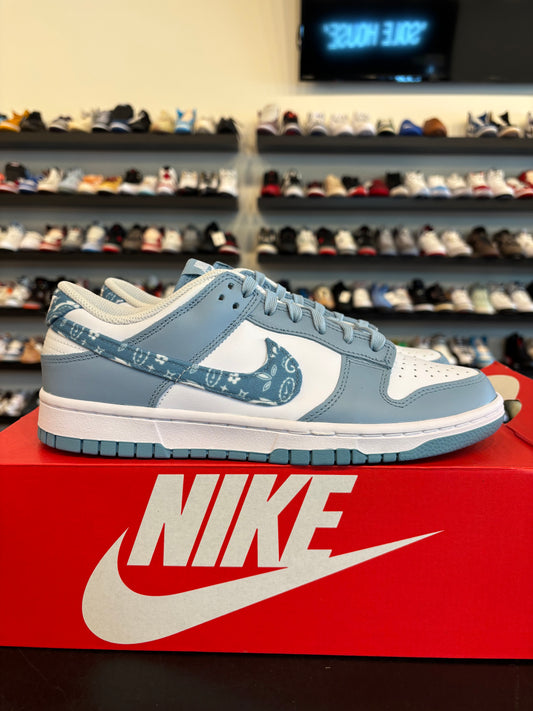 Nike Dunk Low Blue Paisley Size 8.5 (10W) Brand New