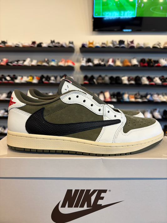 Jordan 1 Low Travis Scott Medium Olive Size 9 Brand New