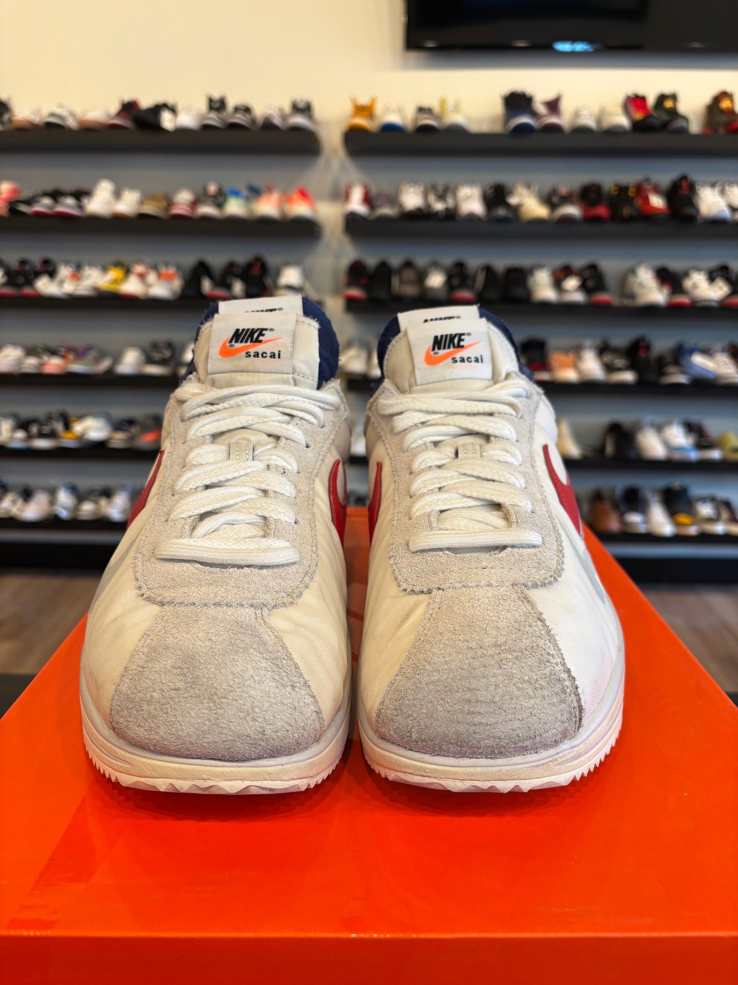 Nike Zoom Cortez Sacai White Red Size 12.5 Pre-Owned