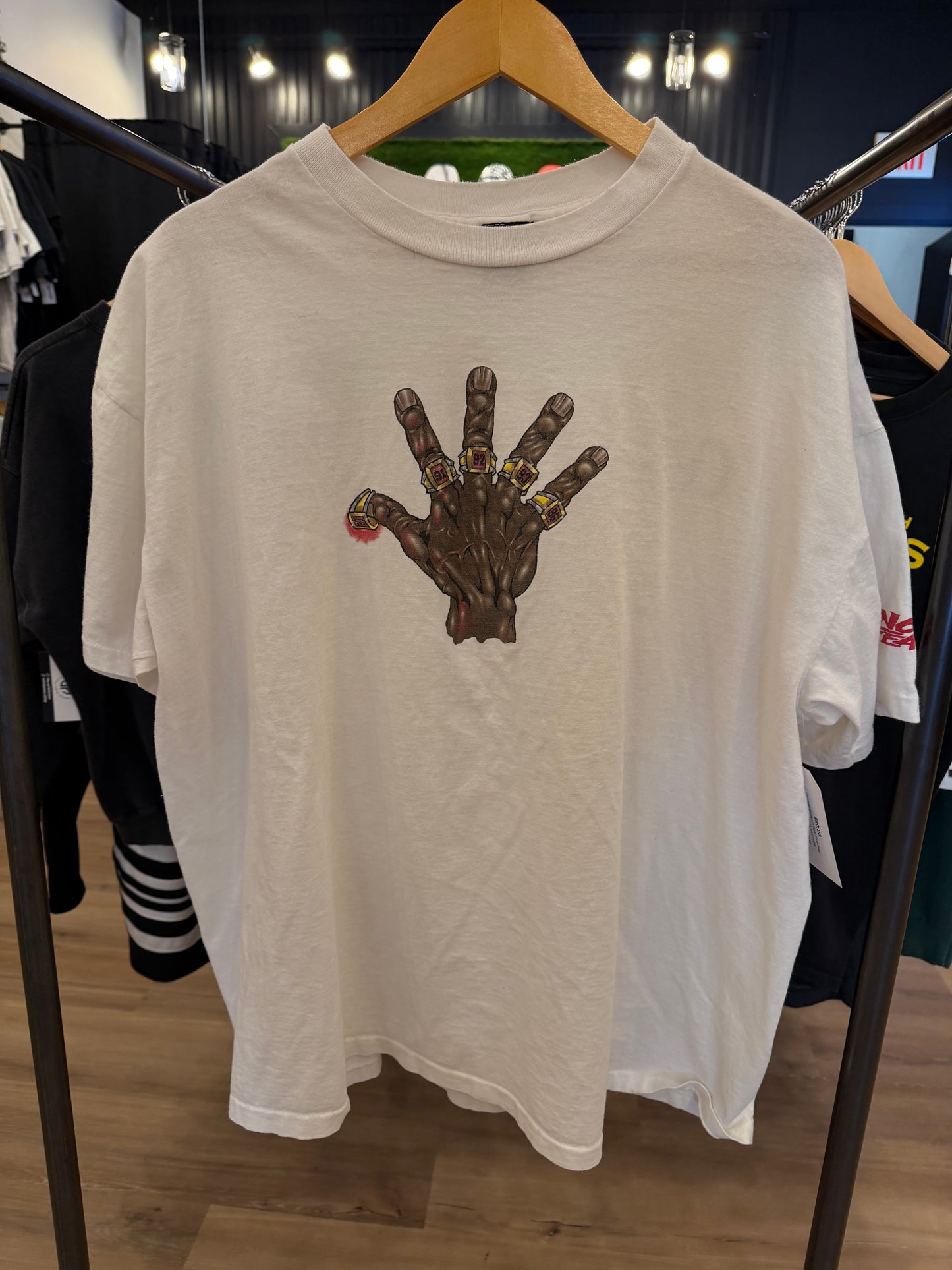 Chicago Bulls No Fear Five Peat Tee White Size XL VINTAGE