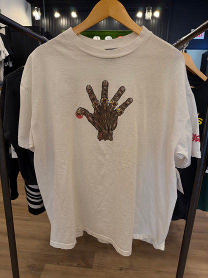 Chicago Bulls No Fear Five Peat Tee White Size XL VINTAGE