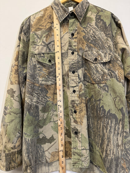 Camo Button Up Long Sleeve Size Large Vintage