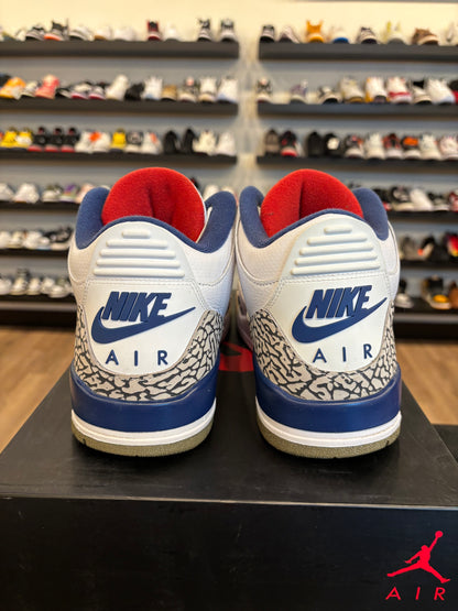 Jordan 3 True Blue 2016 Size 10.5 Pre-Owned