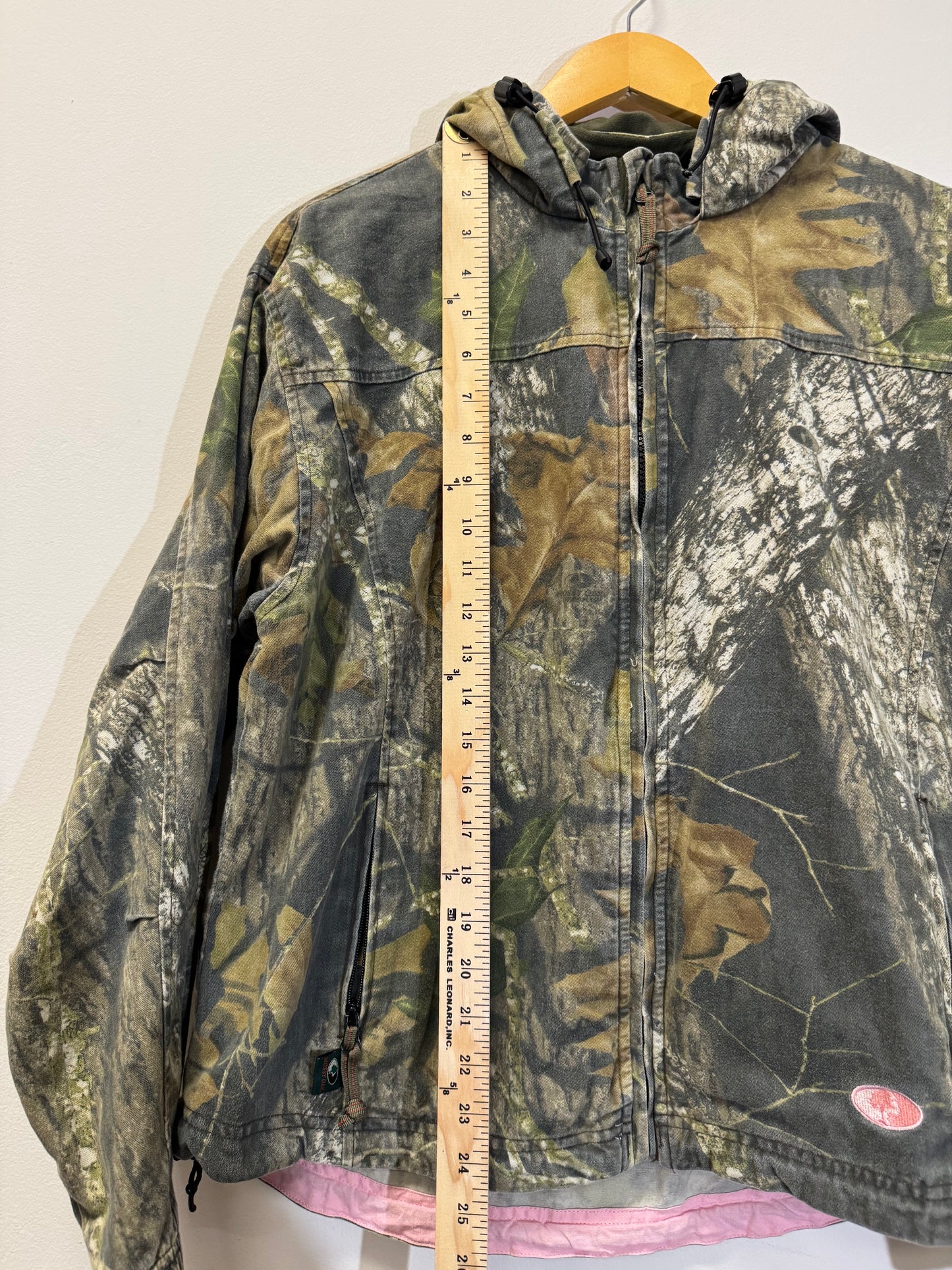 Mossy Oak Camo Zip Up Pink Size Medium Vintage