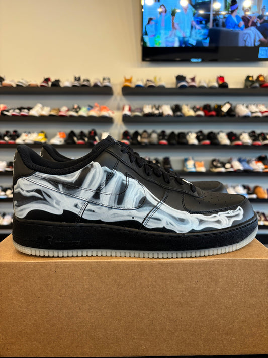Nike Air Force 1 Low Skeleton Black Size 13 Pre-Owned (No Box)