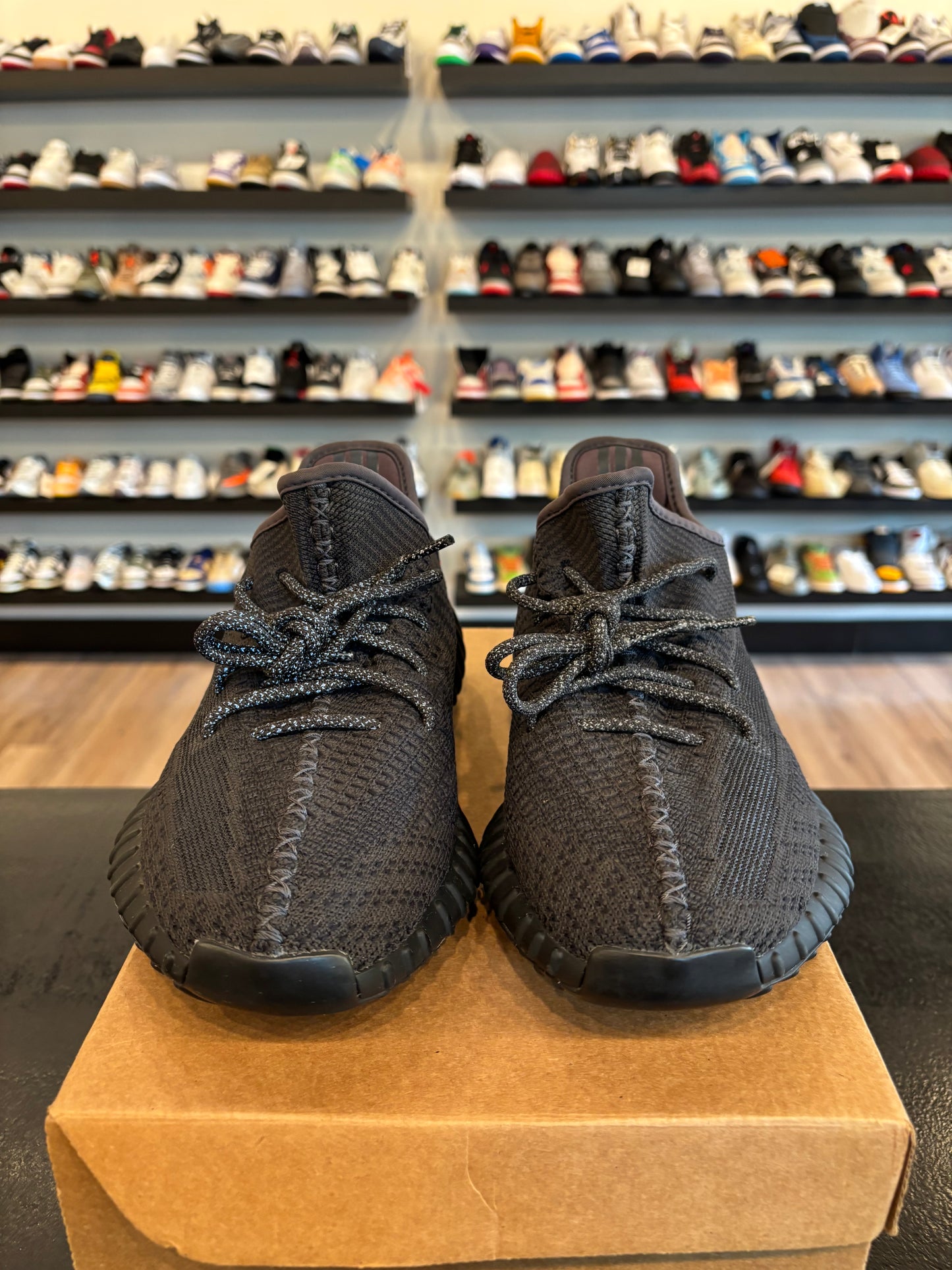Yeezy 350 V2 Black Non Reflective Size 10 Pre-Owned (No Box)