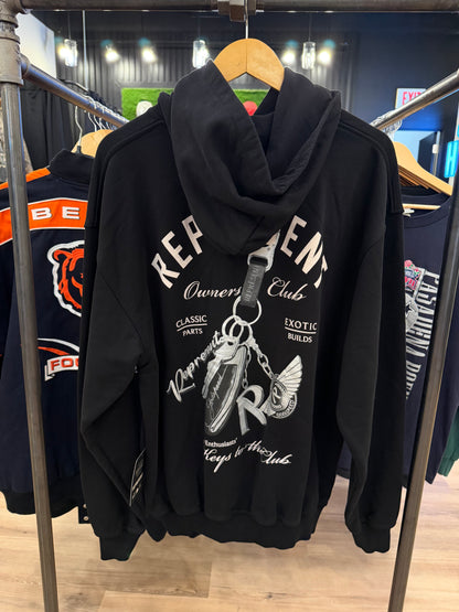 Represent Hoodie Keys To The Club Black Size Medium Brand New