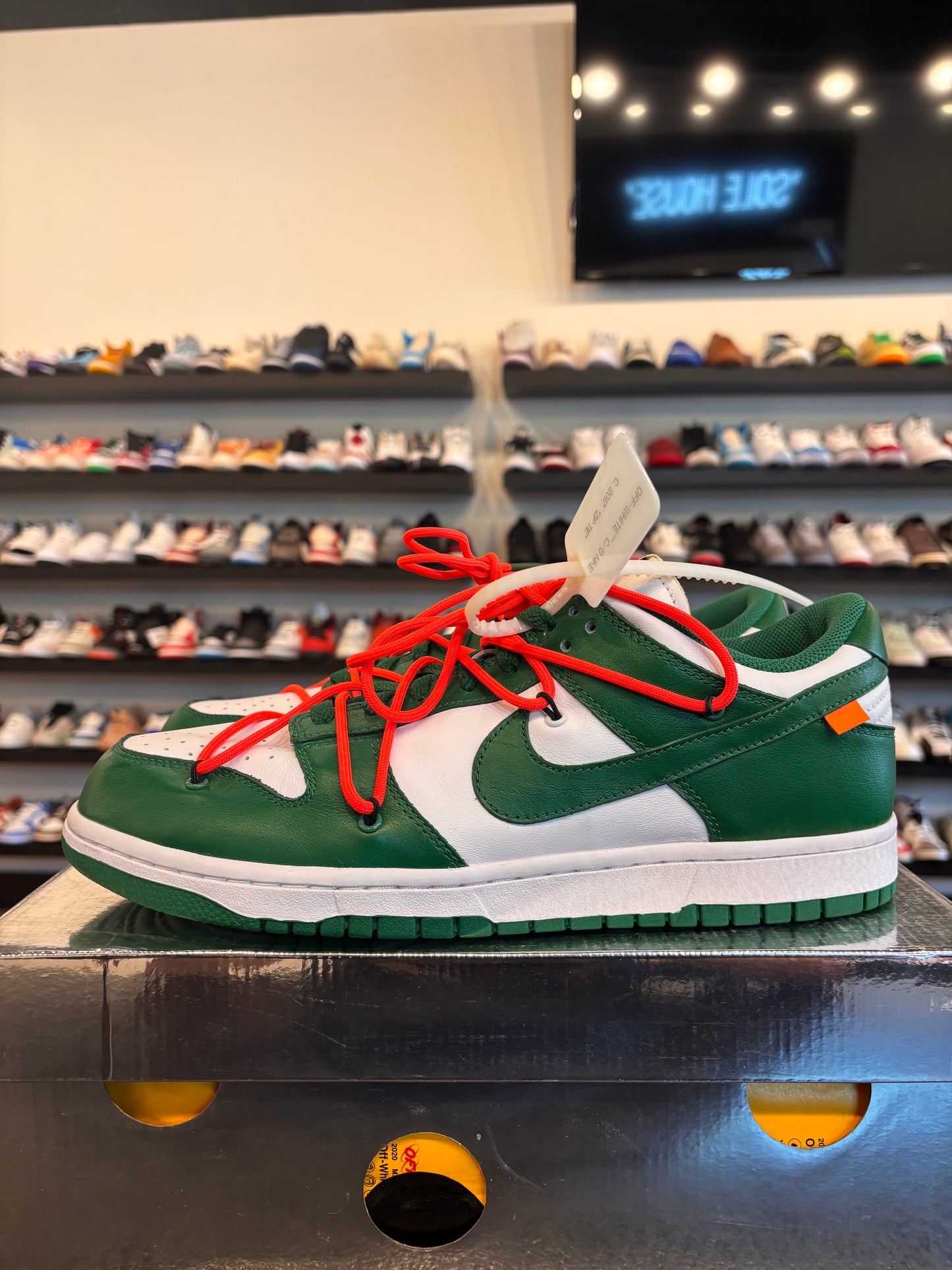 Nike Off-White Dunk Low Pine Green Size 11.5 Pre-Owned
