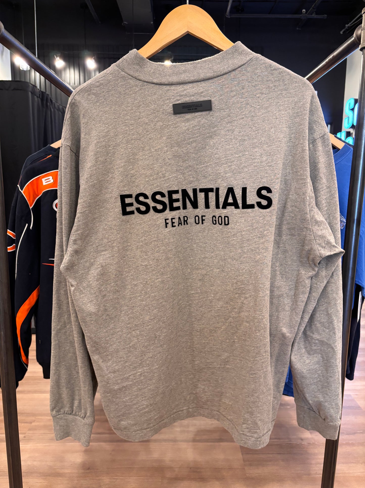 Fear Of God Essentials Long Sleeve Grey Size Large Pre-Owned
