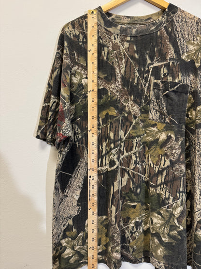 Camo Mossy Oak Pocket Tee Size XL Vintage