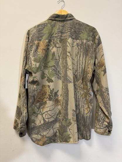 Camo Button Up Long Sleeve Size Large Vintage