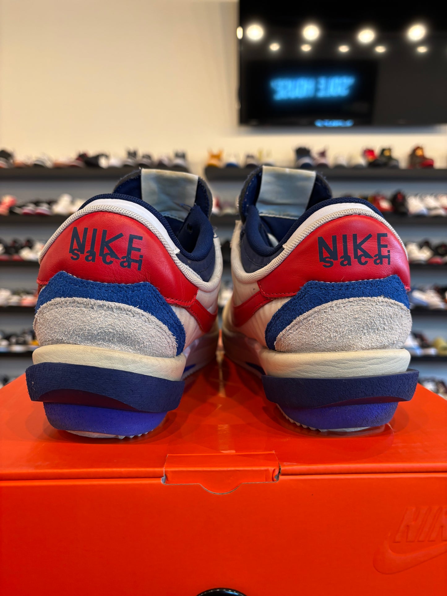 Nike Zoom Cortez Sacai White Red Size 12.5 Pre-Owned