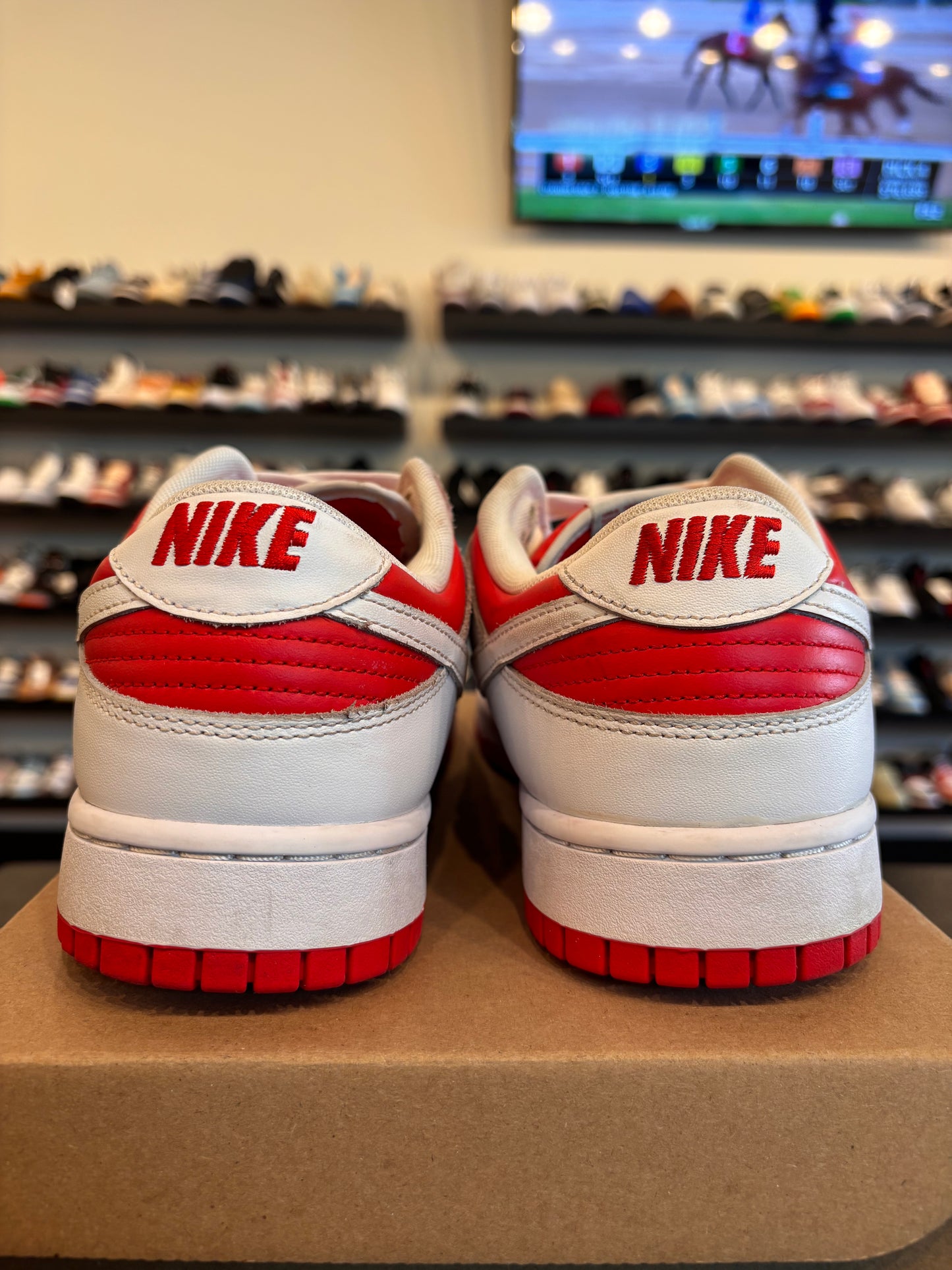 Nike Dunk Low Championship Red Size 12 Pre-Owned (No Box)