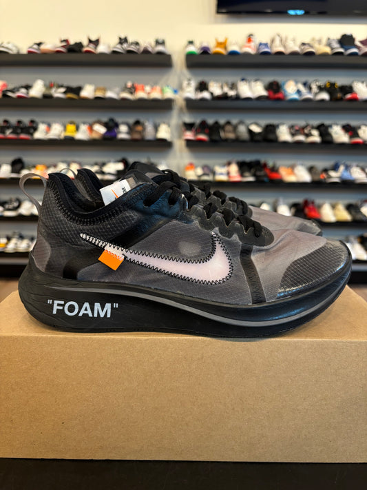 Nike Off-White Zoom Fly Black Size 8.5 Pre-Owned