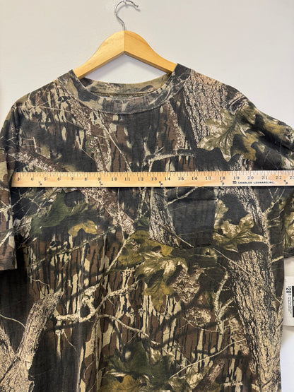 Camo Mossy Oak Pocket Tee Size XL Vintage