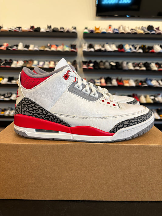 Jordan 3 Fire Red 2022 Size 10 Pre-Owned (No Box)