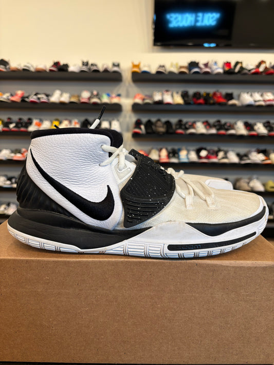 Nike Kyrie 6 White Black Size 11 Pre-Owned (No Box)