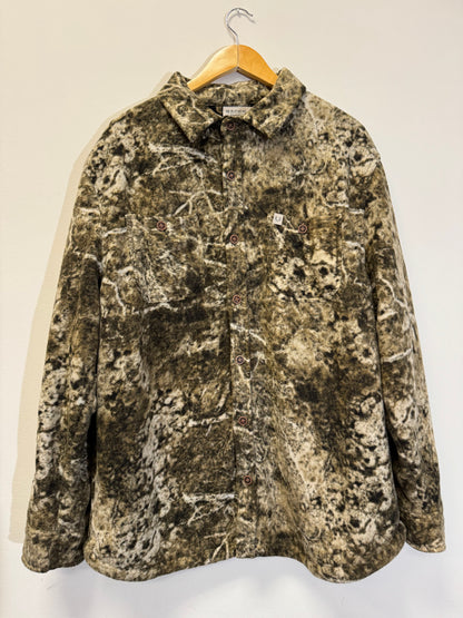 Camo Sherpa Button Down Size XL Vintage