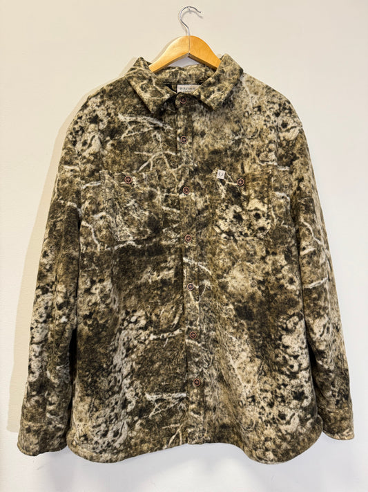 Camo Sherpa Button Down Size XL Vintage