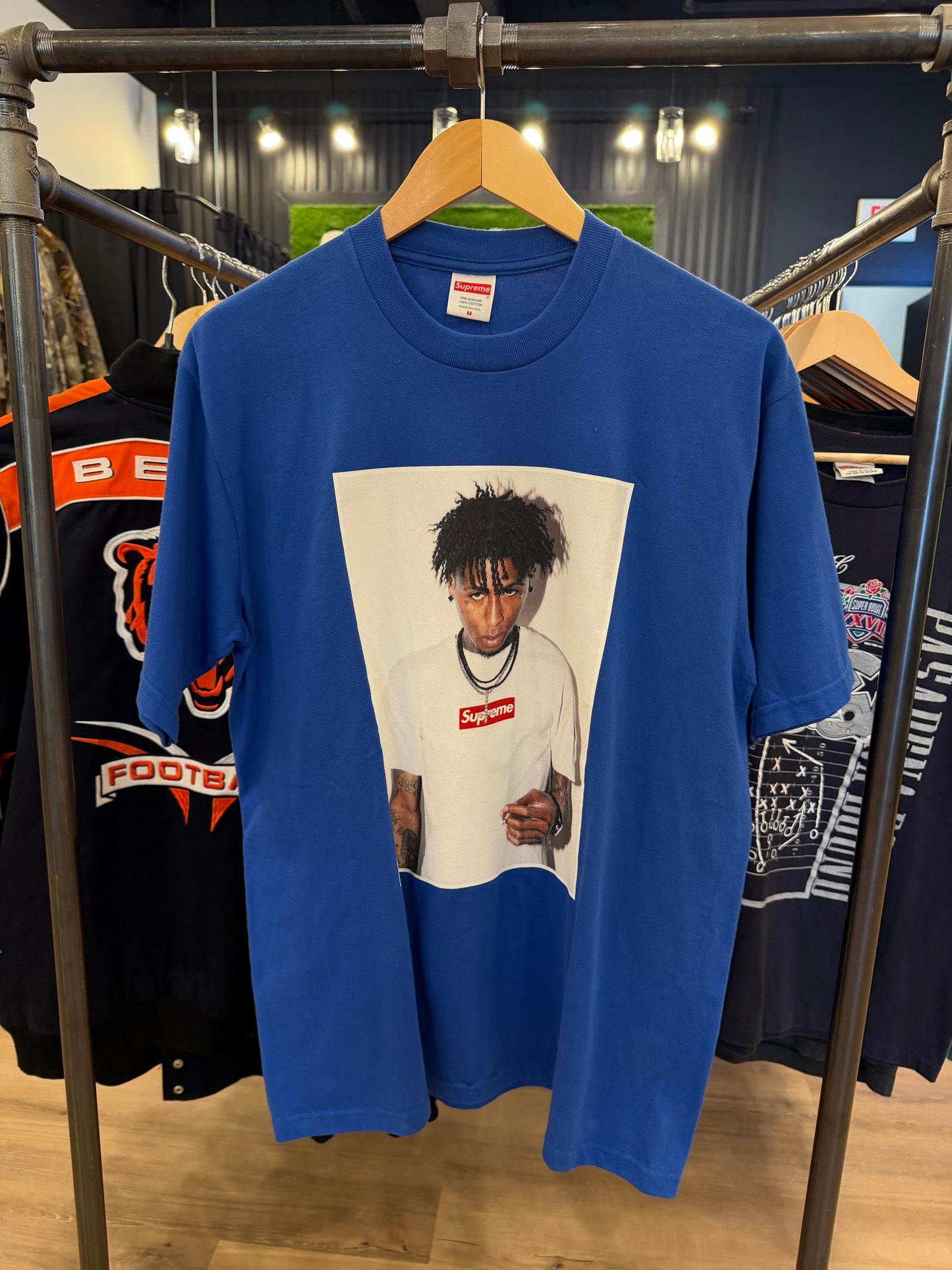 Supreme NBA Youngboy Tee Blue Size Medium Brand New