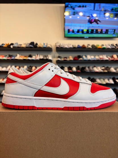 Nike Dunk Low Championship Red Size 12 Pre-Owned (No Box)