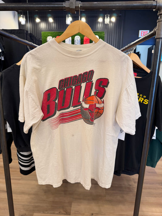 Chicago Bulls Tultex Tee White Size XL VINTGAGE