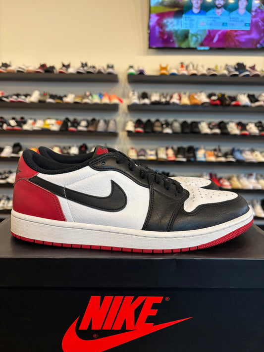 Jordan 1 Low Black Toe Size 10.5 Pre-Owned