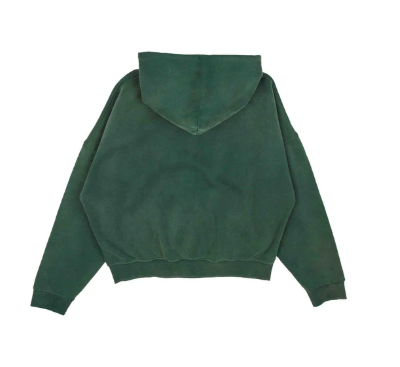 Common Hype Cropped Fleece Zip Up Hoodie Forest Green Size XL Brand New