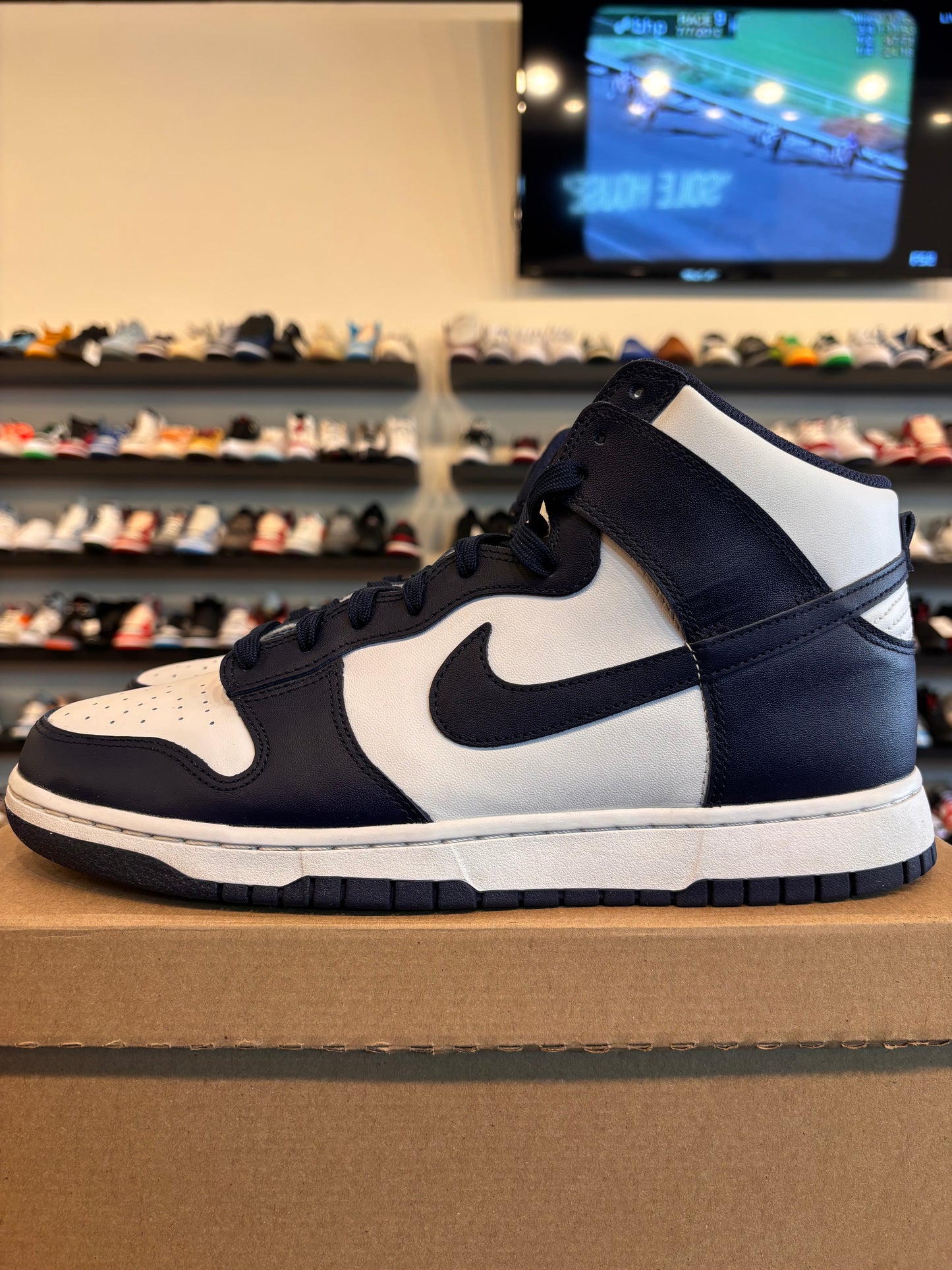Nike Dunk High Midnight Navy Size 12 Pre-Owned (No Box)