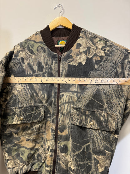 Cabellas Camo Zip-Up Jacket Size Large Vintage