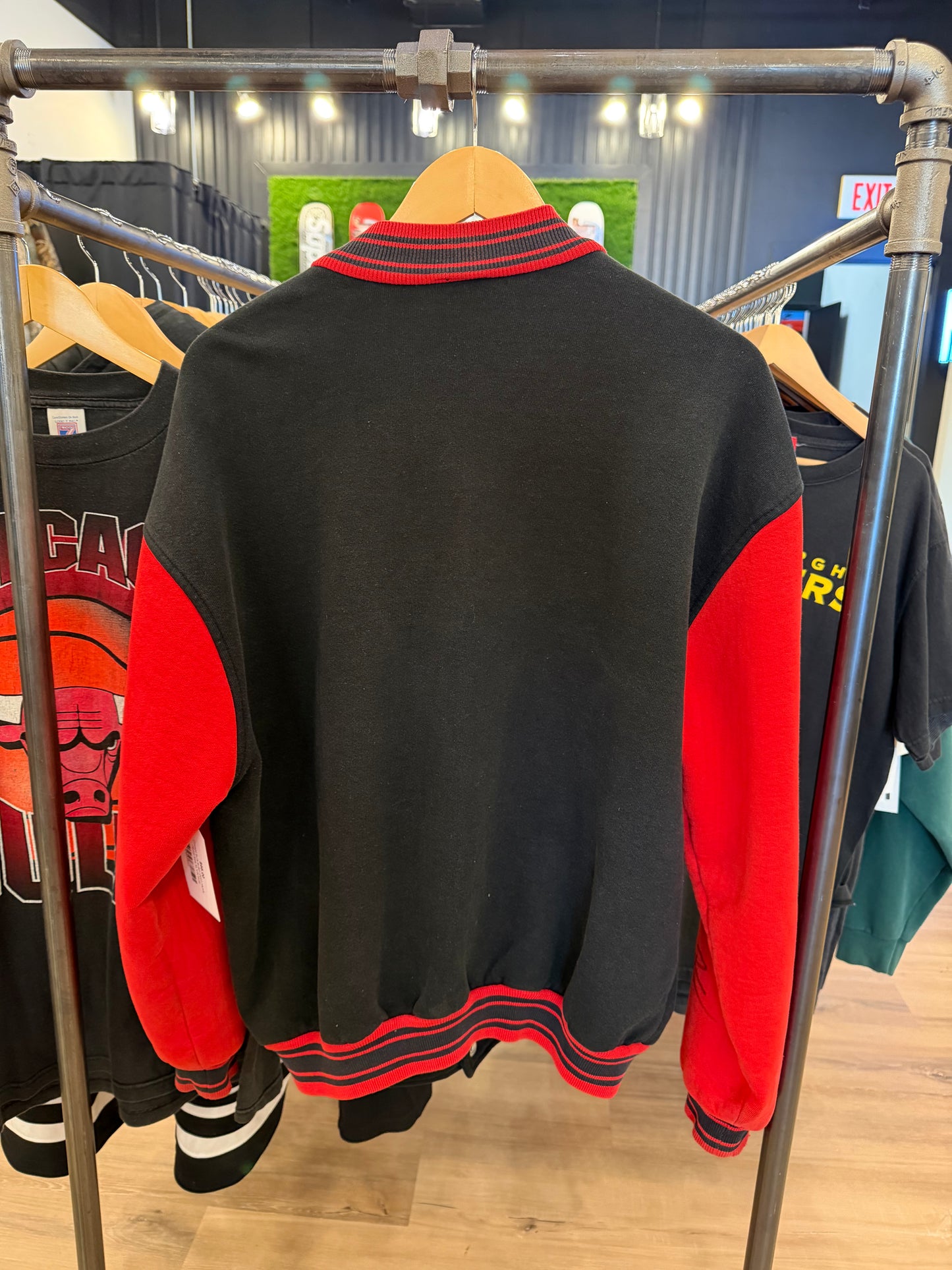 Chicago Bulls Button Down Varsity Jacket Size XL VINTAGE